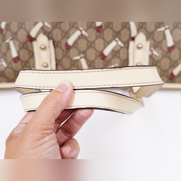 AY18❤️ Gucci GG Supreme The Boot Coated Canvas Tote - Picture 7 of 12
